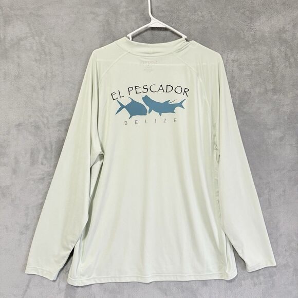 Simms Cor 3 Fly Fishing Shirt 2XL Long Slv Sun Protection El Pescador Belize - Picture 4 of 8
